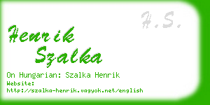 henrik szalka business card